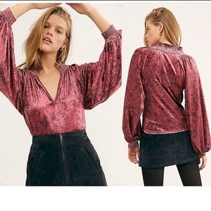Free People Go Get Em Top in Plum Combo
